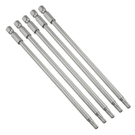

5 Pcs 1/4 Hex Shank T20 Magnetic Torx Screwdriver Bits 150mm Length
