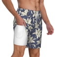 thumbnail image 3 of Balery Lilies Flowers Mens Swim Trunks Swim Shorts for Men Quick Dry Inseam Beach Shorts with Compression Liner Pocket-XX-Large, 3 of 9