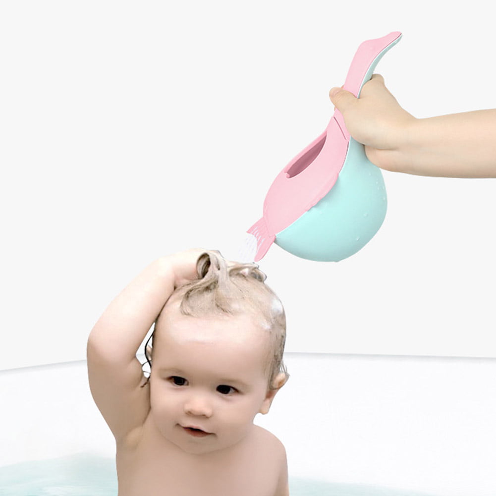 Haarspülbecher Waterfall Rinser Baby Shampoo Cup Blau Cartoon Whale 