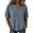 Blue, variant on Zynoxe Womens Casual Cotton Linen Tops for Daily Wear Solid Color Button V-neck Short Sleeve Tops Peasant Gauze Loose Versatile Plus Size Tops White M