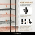 thumbnail image 3 of CAPHAUS NSF Adjustable Shelves Metal Wire Shelving Unit w/ Liners, Kitchen Storage Shelving, Metal Steel Storage Shelving, Garage Shelving Storage Organizer, Utility Shelf, 5-Tier W/ Wheels, Silver, 3 of 8