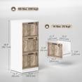 thumbnail image 2 of White 3-Drawer Filing Cabinet with Lock | Farmhouse Office File Cabinet - A4/Letter Size | Compact Storage for Home & Office, 2 of 7