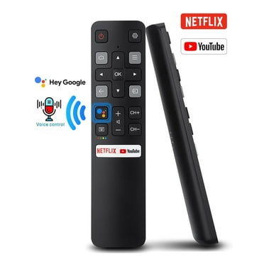 Voice Remote Control for TCL Android TV, Replacement Remote RC802V for TCL TVs with Google Voice Function, Netflix, YouTube Buttons