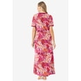 thumbnail image 2 of Dreams & Co. Plus Size V-Neck Short Sleeve Maxi Lounger, 2 of 6