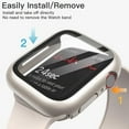 thumbnail image 4 of JETech Case with Screen Protector Compatible with Apple Watch Series 9 8 7 45mm, Overall Protective Cover, Built-in Tempered Glass Film High Sensitivity, 2 Pack (Starlight), 4 of 6