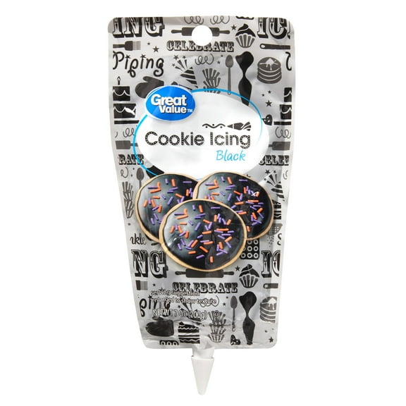 Great Value Halloween Cookie Icing, Black, 7 oz