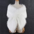 thumbnail image 3 of Women Faux Fox Fur Long Shawl Stole Wrap Shrug Scarf Bridal Wedding, 3 of 3
