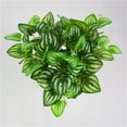thumbnail image 3 of POINTERTECK 1Pc Clear Texture Fake Leaves No Withering Plastic 5 Heads Delicately Cut Simulation Leaf Desk Decor, 3 of 10