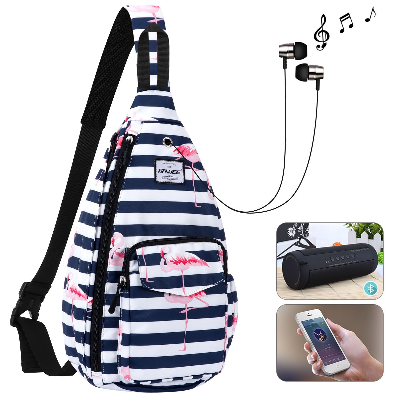 Duryarhall Anti-water Chest Bag Ramage Crossbody Sling Bag For Women