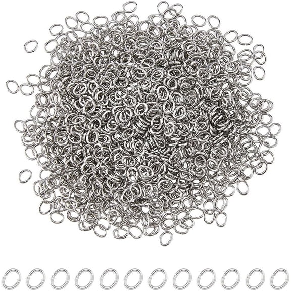 1000Pcs 4mm Open Jump Rings Stainless Steel Jump Rings Silver Chain Connector Rings Small O Rings for Earring Keychain
