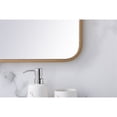 thumbnail image 5 of Soft corner metal rectangular mirror 36x40 inch in Brass, 5 of 9