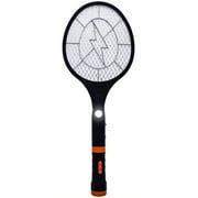Koramzi F-12 - Electric Mosquito Flies Net Racket with Removable Flash Light and Handle Light - Black