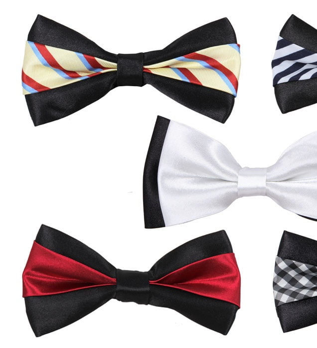 Tuxedo Bowtie,Unicorn Love,Men Classic Pre-Tied Satin Tie
