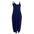 thumbnail image 1 of Maxi Sin Bolsillos Tank Top Playa Cuello En V Mujeres Blue M, 1 of 9
