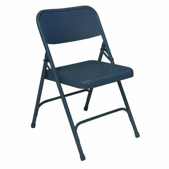 Premium  All Steel Folding Chair Blue- Set of 4