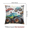 thumbnail image 4 of Kids Doodle Monster Truck Pillow Covers Silk Pillowcase for Hair and Skin Breathable &amp; Silky Soft Satin Pillowcase Standard Size Pillow Case for Sleeping Women Boys Girls Room, 4 of 7
