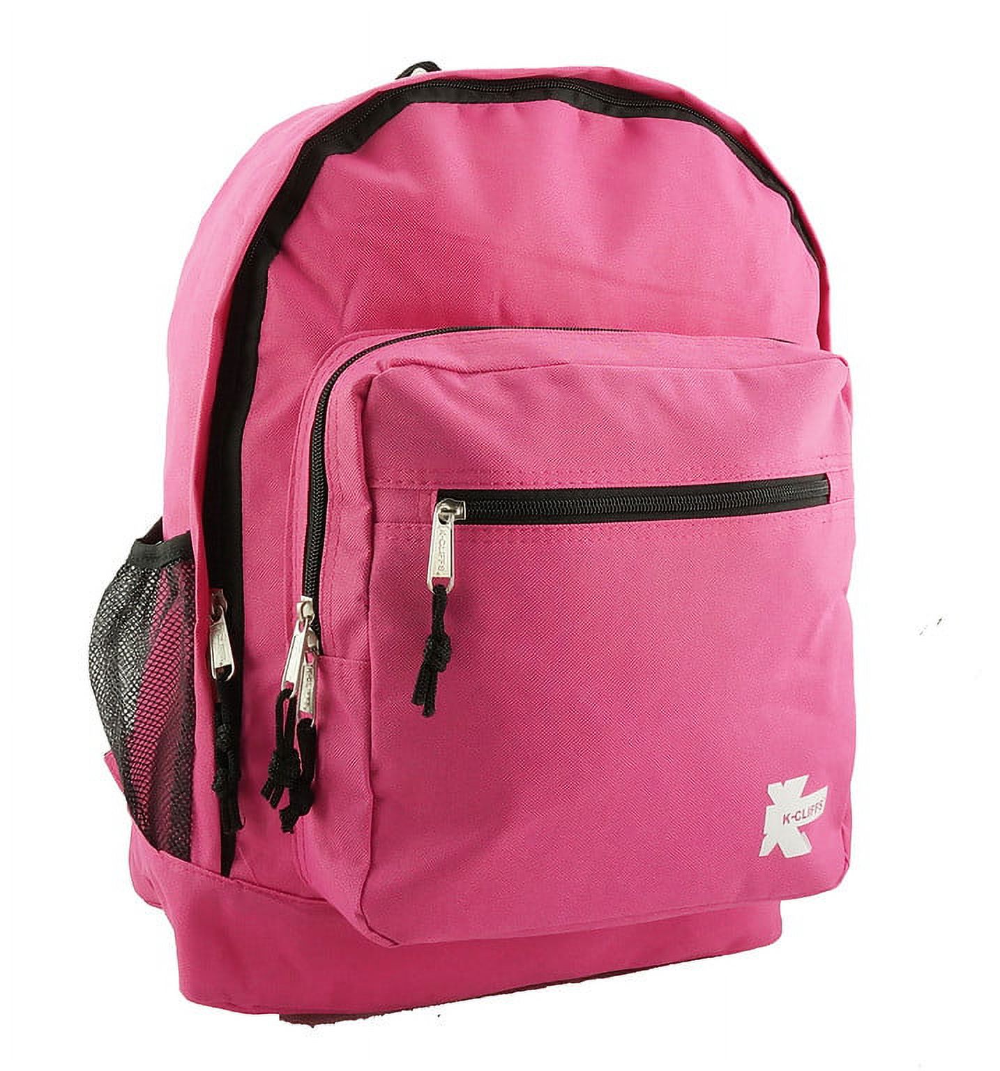 Classic Large Backpack for College Students and Kids, Lightweight Durable Travel Backpack Fits 15.6 Laptops Water Resistant Daypack Unisex Adjustable Padded Straps for Casual Everyday Use (Hot Pink) - image 2 of 4