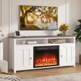 thumbnail image 7 of Waleaf 58" Farmhouse Fireplace TV Stand up to 65" with 23" Electric Fireplace,Media TV Console with Open Storage Shelves and Cabinets for Living Room, 7 of 7