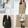 thumbnail image 3 of Women Skinny Leather Belt: Adjustable Thin Waist Belt for Ladies Dress Jeans Coats, 3 of 5
