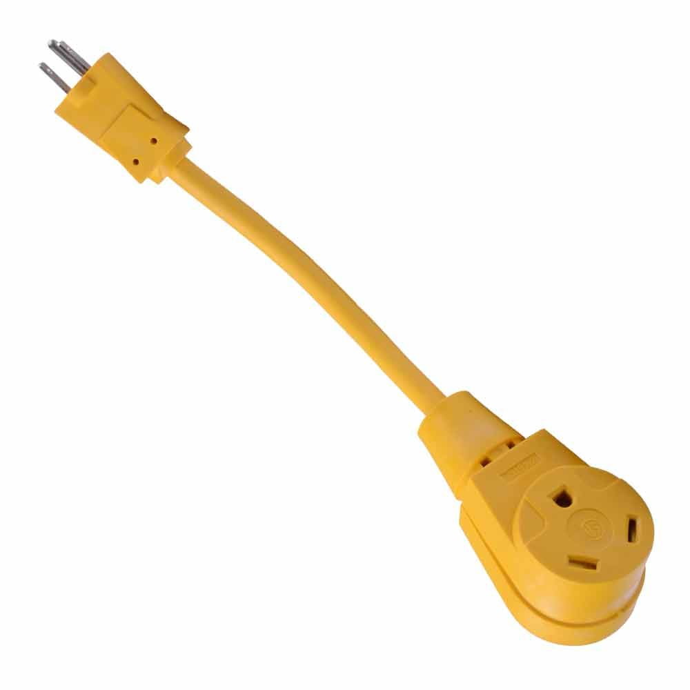 Superior Electric RVA1501 RV Power Cord Adapter 15 amp Male 5-15P to 30 amp Female TT-30R - RVA1502