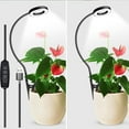 thumbnail image 3 of Lámpara de cultivo de plantas Chicmine de espectro completo con cuello de cisne de 360 grados, luz LED regulable con clip y alto brillo para cultivo de flores., 3 of 8