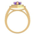 thumbnail image 4 of Halo Engagement Ring for Women - 2.48ct Natural Amethyst in 14K Yellow Gold Promise Ring, 4 of 6