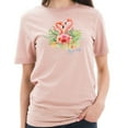 thumbnail image 3 of Oversized Spring Flamingo Cotton Short Sleeve Graphic Shirt - Pale Pink 3XL, 3 of 4
