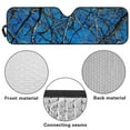 thumbnail image 5 of Uorisanigo Windshield Sun Shade for 2007-2023 Wrangler Rubicon Sahara TJ JK JKU 2 & 4 Door, Sunshades Heat Shield, Aluminum Foil Structure, Blue Hunting Camo Forest Car Sun Shade, 5 of 7