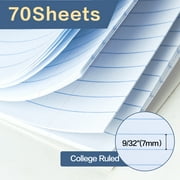 Deli Morandi Spiral Notebook, College Ruled, 1-Subject Notebook, Thick Paper, 140 Pages, 8x 10-1/2, Assorted Colors, 6 Pack