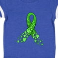 thumbnail image 4 of Inktastic Mental Health Awareness Ribbon with Green Hearts Boys or Girls Baby Bodysuit, 4 of 5