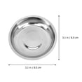 thumbnail image 2 of 10 Pcs Plats Ronds en Acier Inoxydable Plats à Sauce Assiettes Apéritif Moutarde (8cm), 2 of 9