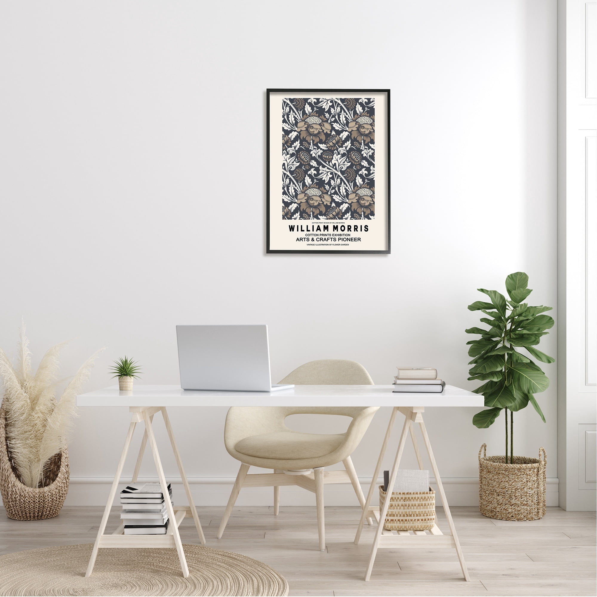 Stupell Industries Neutral Tones Detailed Brown Botanicals Flowers Design Framed Wall Art, 24 x 30, Design by Ros Ruseva