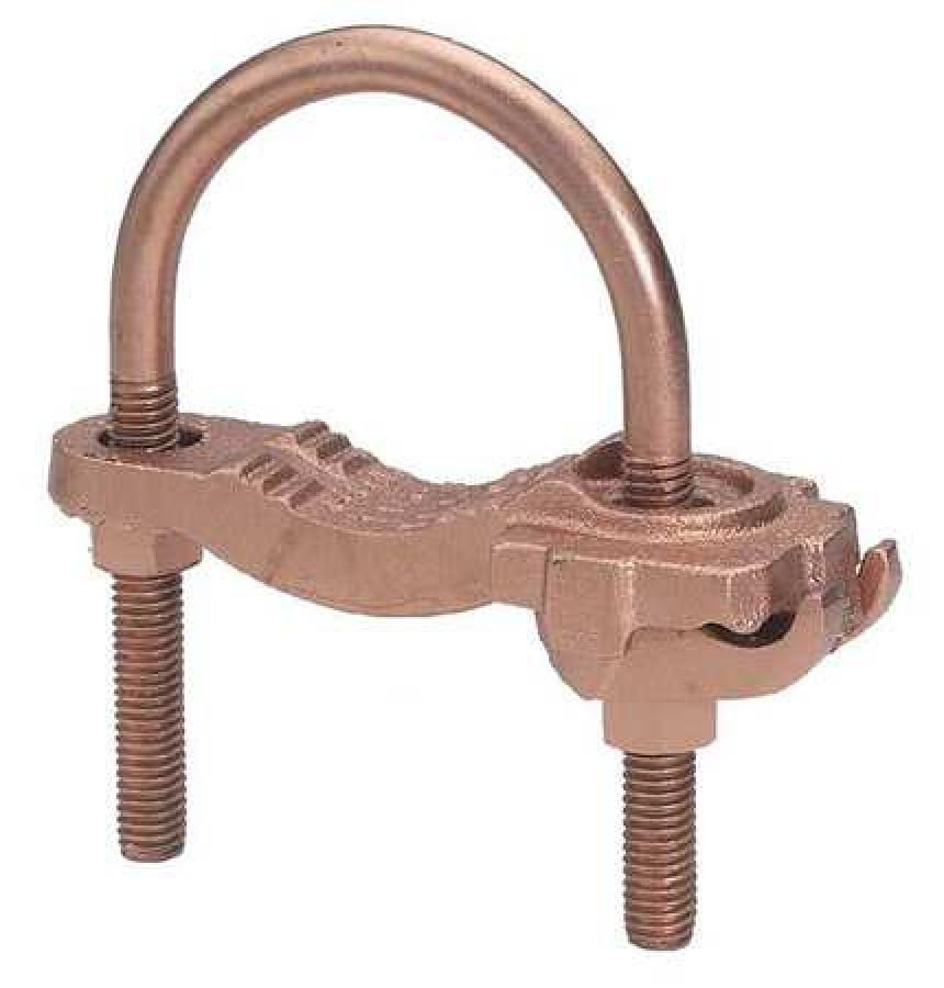 BURNDY C11HD4/0DB Pipe Ground Clamp,8AWG,2.89In 