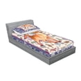 thumbnail image 2 of Ambesonne Animal Fitted Sheet & Pillow Sham Set, Cats Composition, Twinxl, Multicolor, 2 of 2