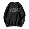 thumbnail image 5 of UJNDER Women's Letter Print Round Neck Pullover Sweatshirt Street Style Long Sleeve Black XXL, 5 of 5