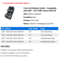 thumbnail image 2 of Front Left Window Switch - Compatible with 2007 - 2014 GMC Sierra 2500 HD 2008 2009 2010 2011 2012 2013, 2 of 2