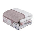thumbnail image 4 of Floral Purple Comforter Set Queen Size - ESCA 7-Pieces Hazel Floral Bedding Set, 4 of 7