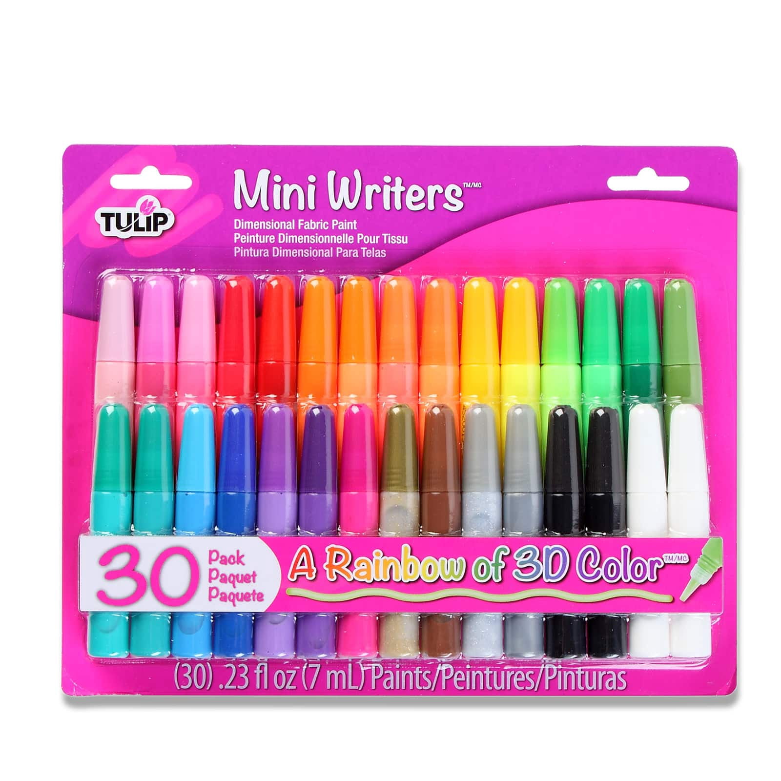 Tulip Dimensional Fabric Paint Mini Writers, 12 Packs: 30 ct. (360 total)
