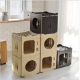 thumbnail image 4 of Lit pour Chat Empilable Cube Maison pour Chats d'Intérieur, 4 of 6