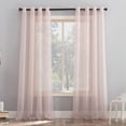 thumbnail image 1 of Mainstays Crushed Voile 2-Pack Sheer Grommet Window Curtains Panel Pair, 1 of 8
