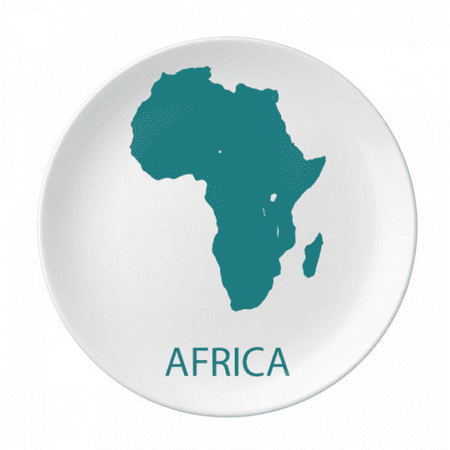 

Africa Continent Outline Outline Map Plate Decorative Porcelain Salver Tableware Dinner Dish