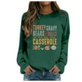 thumbnail image 2 of Thanksgiving Sweatshirts for Women Letter Turkey Gravy Beans And Rolls Printed Cute Crewneck Sweaters Casual Style Loose Fit Fall Long Sleeve Y2K Outfits Winter Pullover Tops, 2 of 4