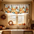 thumbnail image 5 of Eolstice Halloween Kitchen Tier Curtains, Thanksgiving Pumpkin Fall Valances, Eucalyptus Leaves Autumn Rod Pocket Curtains, for Living Room, Bedroom, Kitchen, 5 of 8