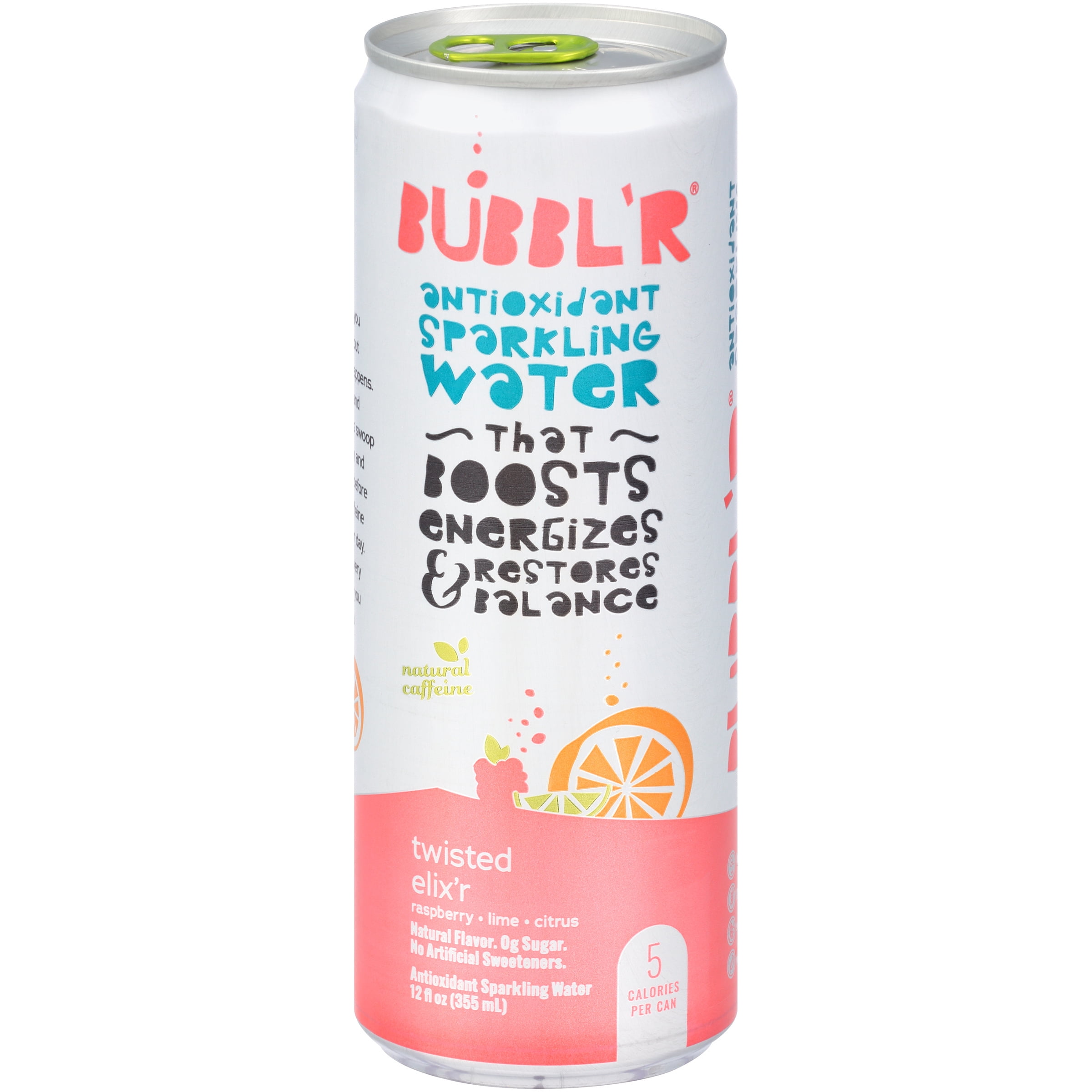 Bubbl'r® Twisted Elix'r Antioxidant Sparkling Water 12 fl. oz. Can