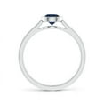 thumbnail image 2 of ANGARA Natural Classic Bezel-Set Round Blue Sapphire Solitaire Ring in 14K White Gold for Women (Size-5mm) | September Birthstone, Anniversary, Jewelry Gift for Women | Natural Blue Sapphire Ring, 2 of 9