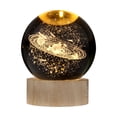 thumbnail image 1 of 3D Crystal Ball with Warm Light Wooden Base Small Night, 1 of 8