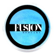 Fusion Body Art Face Paint - Pearl Winter Blue 25g | Professional Quality Water Activated Face & Body Paint Shimmery Makeup, Hypoallergenic, Non-Toxic, Safe, Vegan