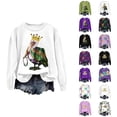 thumbnail image 1 of Mardi Gras 2026 Chandails en Molleton pour Femmes Tendance Manches Longues Col Rond Décontracté Carnaval Graphique Chandail en Molleton Pulls pour Femmes, 1 of 3