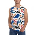 thumbnail image 2 of Goofa Cute Sea Animals Printed Men's Sleeveless T-Shirt - Athletic Gym Workout Tank Top for Men - Moisture-Wicking, UPF 30+ Quick-Dry Muscle Tee-X-Large, 2 of 8