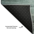 thumbnail image 5 of Addison Rugs Mayfield Premium Machine Washable Transitional Stripes Teal Rectangle Rug, 10' X 14' Machine Washable Transitional Stripes Teal Oversized Sherpa Throw Blanket, 5 of 6
